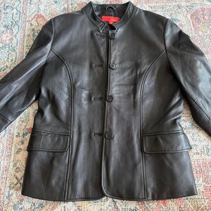 Vintage Max USA flawless black genuine leather jacket size M